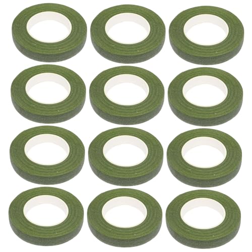 UTHCLO 12 Stück Teiliges Floristenband Yards Elastisches Blumenband zum Stielumwickeln Vielseitiges Klebeband für Brautsträuße Hochzeitsfloristik und Diy-blumenarrangements von UTHCLO