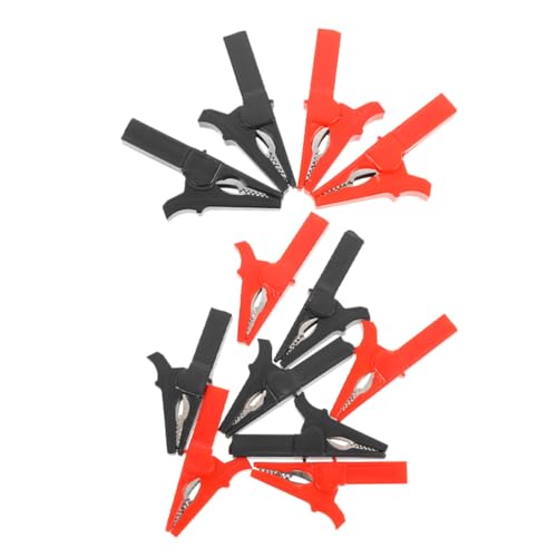 UTHCLO 12 Stück Teiliges Isolierte Batterie-klemmen aus Reinem Kupfer mit Starkem Federsystem Robuste Große Alligator-clips für Fahrzeug- Lkw Boots-batterietests Kompatibel mit von UTHCLO