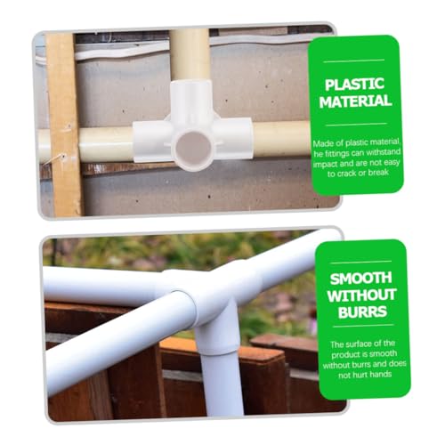 UTHCLO 12 Stück Teiliges Pvc fitting Eckverbinder für Möbelregale und Gewächshaus Langlebige Steckverbinder aus Robustem Kunststoff Einfache Montage von UTHCLO