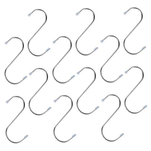 UTHCLO 12 Stück Teiliges S Förmiges Edelstahl Türhaken Robuster Garderobenhaken zum Einhängen Platzsparender Organizer für Mäntel Handtücher Schlüssel Einfache Montage ohne Bohren UTHCLO 12 Stück Teiliges S Förmiges Edelstahl Türhaken Robuster Garderobenhaken zum Einhängen Platzsparender Organizer für Mäntel Handtücher Schlüssel Einfache Montage ohne Bohren von UTHCLO