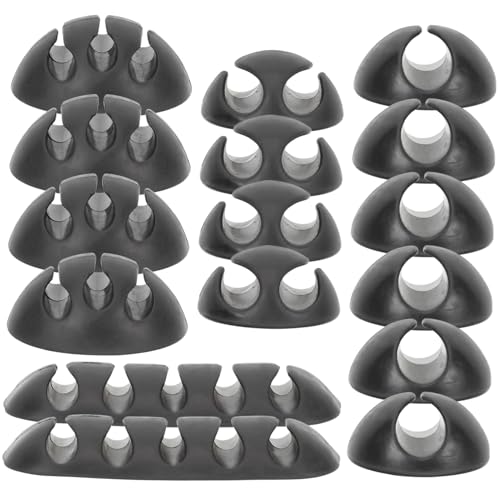 UTHCLO 16 Stück Teiliges Kabelclips Selbstklebend aus Flexibler Kabelhalter für Schreibtisch und Büro Multifunktionale Kabelbefestigung für USB und Ladekabel Platzsparende UTHCLO 16 Stück Teiliges Kabelclips Selbstklebend aus Flexibler Kabelhalter für Schreibtisch und Büro Multifunktionale Kabelbefestigung für USB und Ladekabel Platzsparende von UTHCLO