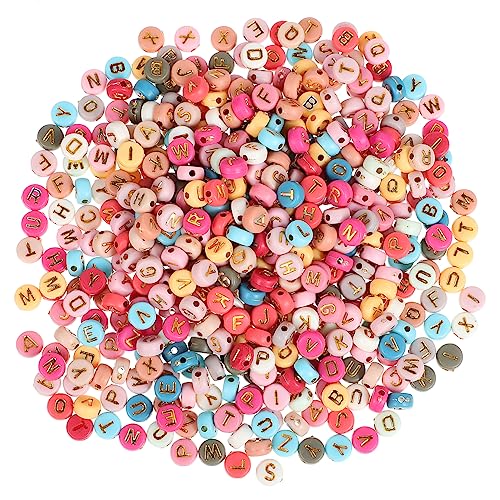 UTHCLO 1Packung Acryl Buchstabenperlen Bunte DIY Schmuckperlen für Armbandherstellung Hochwertige Acrylperlen mit Alphabet Design für Kreative Bastelprojekte von UTHCLO