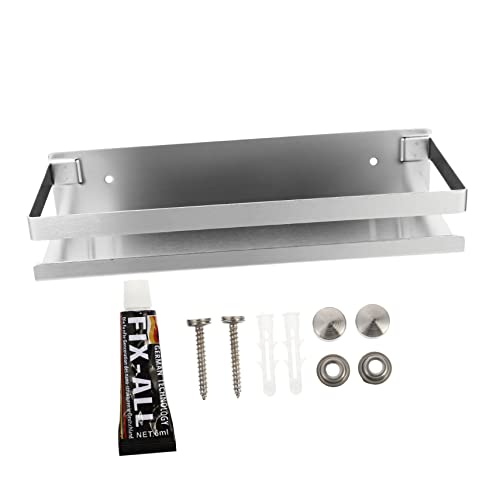UTHCLO Edelstahl Wandregal 30cm Duschregal Ohne Bohren Metallregal Für Badezimmer Und Küche Wandhalterung Rostfreies Stahlregal Für Toilettenorganizer von UTHCLO