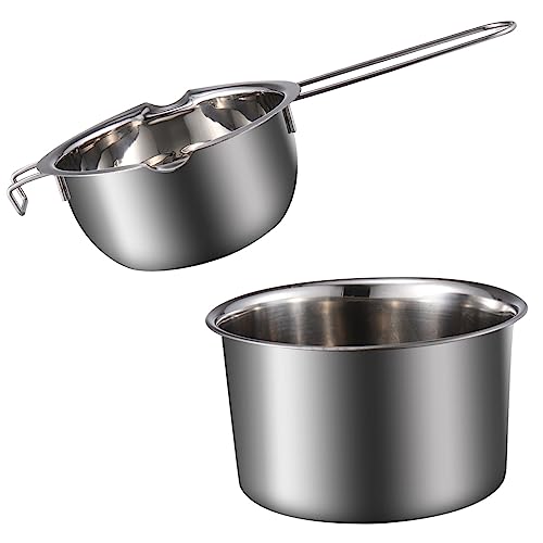 UTHCLO 1satz Edelstahl Wasserbad Schmelztiegel Für Schokolade Butter Käse Und Wachs Kapazität Ergonomischer Griff Langlebig Und Einfach Zu Bedienen von UTHCLO