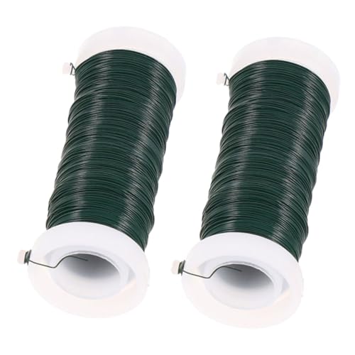 UTHCLO 2 Rollen Gartenblumendraht Grün Vielseitiger Pflanzendraht zum Fixieren und Binden von Pflanzen Robustes Langlebiges Eisenmaterial für Gartenpflanzen Kletterpflanzen und von UTHCLO