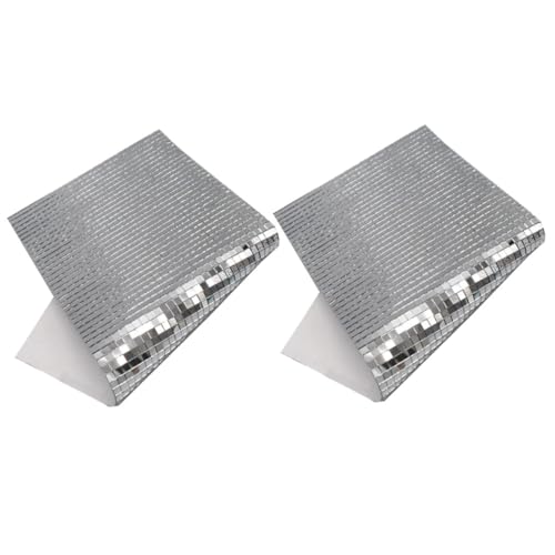 UTHCLO 2 Rollen Selbstklebende Spiegel Mosaikfliesen Abnehmbare Langlebige DIY Fliesenaufkleber für Wohnzimmer Küche Bad und Bastelprojekte Leicht zu Reinigen Kleberückstände von UTHCLO