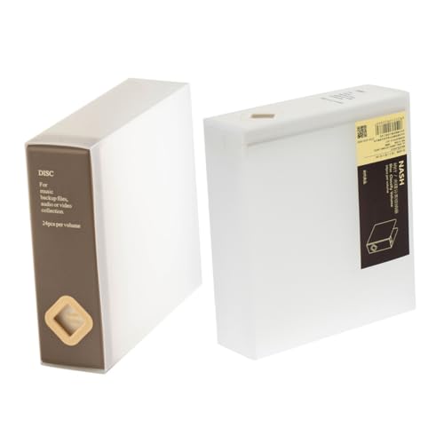 UTHCLO 2 STÜCK CD Aufbewahrungsbox mit Deckel Stoßfest und Staubdicht Fächer für Optische Datenträger Organisierte Lagerung für Schlafzimmer und Fahrzeug Inklusive Beschriftbaren von UTHCLO