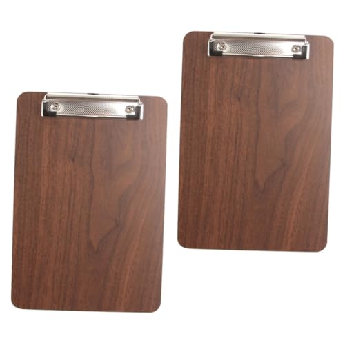 UTHCLO 2 STÜCK Holz Menühalter Klemmbrett Menü Clip Praktischer Küchen Zubehör Holzhalter für Restaurant und Zuhause Rezeptständer mit Glatten Kanten und Platzsparendem Design von UTHCLO