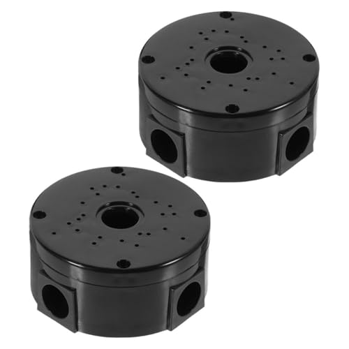 UTHCLO 2 STÜCK Wasserdichte Runde Abzweigdose Elektrische Verteilerdose mit Mehrfachen Kabelöffnungen Staubdichte Kabelschutzbox für Innen Außeneinsatz für Sicherheitskameras von UTHCLO