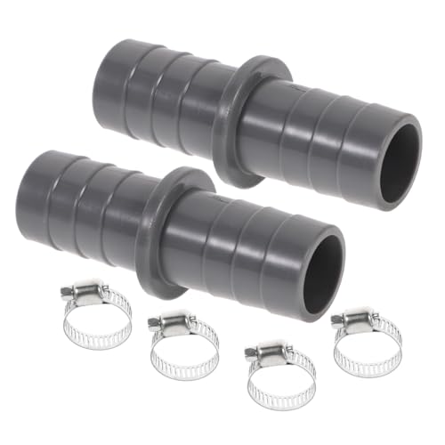 UTHCLO 2 Sätze Ablaufschlauch Verlängerung Adapter Waschmaschinenablauf Anschluss mit Edelstahl Schlauchschellen Wasserschlauch Kupplung für Waschmaschine Spülmaschine Robust von UTHCLO