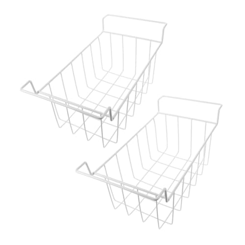 UTHCLO 2 Sätze Gefrierschrank Organizer Teilig Metall Gefriertruhe Divider Hängende Körbe Verstärktes Drahtregal Platzsparend Passend Für Obst Gemüse Lagerung von UTHCLO