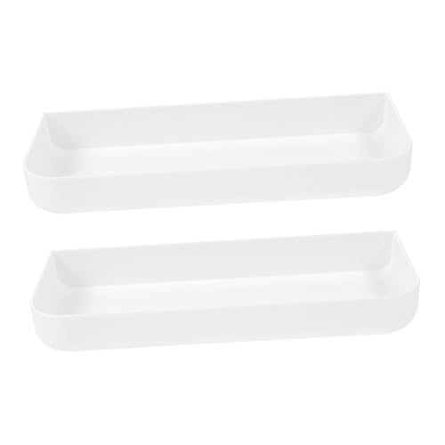 UTHCLO 2 Sätze Teiliges Nagelfreies Wandregal aus Stabiles Aufbewahrungssystem für Küche und Bad Platzsparendes Gewürz Toilettenartikelregal mit Schutzrand Einfache Montage ohne Bohren von UTHCLO