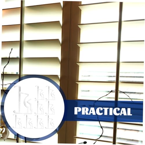 UTHCLO 2 Sätze Transparente Verschleißfeste Vorhang positionierclips aus Haushaltszubehör für Jalousien Praktische Langlebige Halterungen für Fensterdeko von UTHCLO