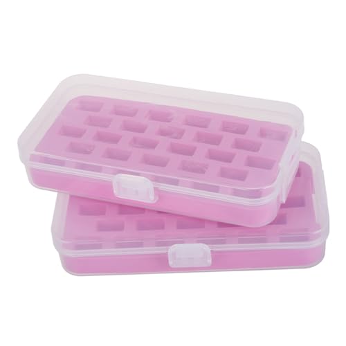 UTHCLO 2stücke Kunststoff Spulenhalter Fächer Spulenkasten Für Nähmaschinen Leere Spulen-Organizer Box Für Garn Und Nähzubehör Praktische Aufbewahrungslösung von UTHCLO