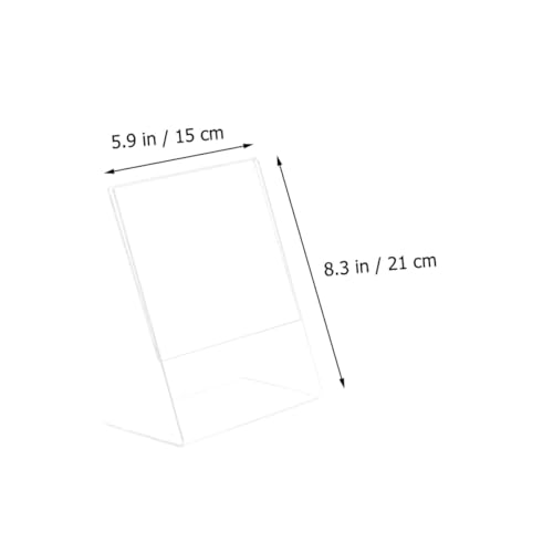 UTHCLO 2 Stück Acryl Tischaufsteller Transparenter Stabiler Bilderrahmen für Büro Langlebiger Qr code Halter Rutschfest Glatte Oberfläche für Restaurant Shop und Schreibtisch UTHCLO 2 Stück Acryl Tischaufsteller Transparenter Stabiler Bilderrahmen für Büro Langlebiger Qr code Halter Rutschfest Glatte Oberfläche für Restaurant Shop und Schreibtisch von UTHCLO