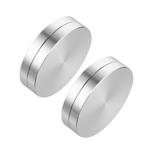 UTHCLO 2 Stück Aluminiumlegierung Drehbare Lager Drehteller Basis Ømm für Kuchenteller Glas Tisch Multifunktionale Robuste Drehbare Basis für Servierständer und Dekoration von UTHCLO