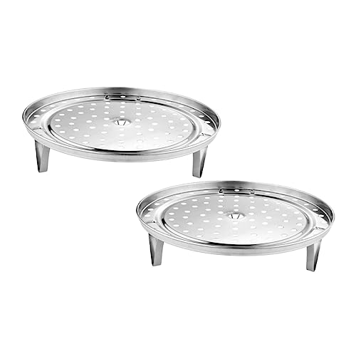 UTHCLO 2 Stück Dampfgarer Rack Teiliges Hitzebeständiger Dämpfeinsatz für Kochtöpfe Küchengerät mit Dampfabzug Rostfreies und Leicht zu Reinigendes Design für Gemüse und von UTHCLO