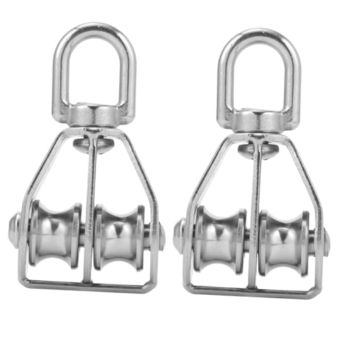 UTHCLO 2 Stück Edelstahl Doppel umlenkrolle mit Kugelgelenk Robuste Seilrolle für Flaschenzug Vielseitig Einsetzbar für Kajak Bau Transport mit Rutschfester Leichter Installation UTHCLO 2 Stück Edelstahl Doppel umlenkrolle mit Kugelgelenk Robuste Seilrolle für Flaschenzug Vielseitig Einsetzbar für Kajak Bau Transport mit Rutschfester Leichter Installation von UTHCLO