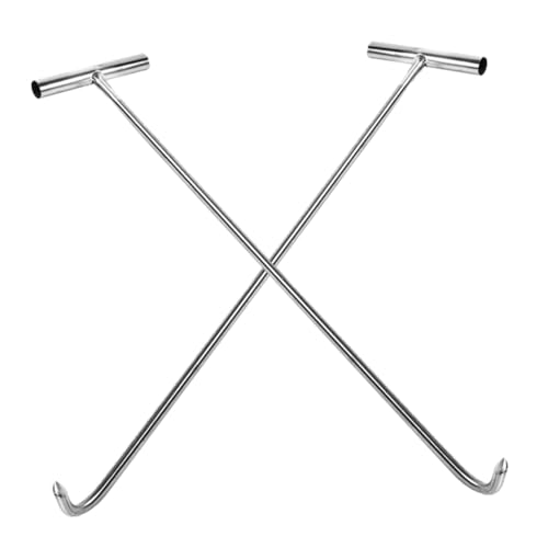 UTHCLO 2 Stück Edelstahl T förmiger Schachtdeckelhaken Robustes Hebewerkzeug Multifunktionaler Kanaldeckelheber mit Komfortablem Griff für Abfluss Rolltoröffnung Langlebig und Belastbar UTHCLO 2 Stück Edelstahl T förmiger Schachtdeckelhaken Robustes Hebewerkzeug Multifunktionaler Kanaldeckelheber mit Komfortablem Griff für Abfluss Rolltoröffnung Langlebig und Belastbar von UTHCLO