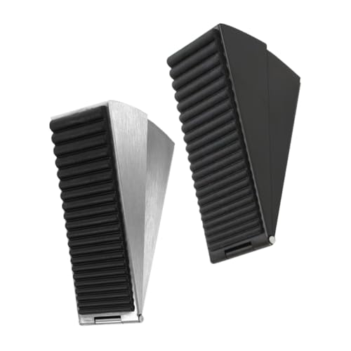 UTHCLO 2 Stück Edelstahl Türstopper Verstellbar Federbelasteter Türkeil für Schwere Türen Rutschfest und Robust Geeignet für Teppichtüren Schwarz und Gebürstet UTHCLO 2 Stück Edelstahl Türstopper Verstellbar Federbelasteter Türkeil für Schwere Türen Rutschfest und Robust Geeignet für Teppichtüren Schwarz und Gebürstet von UTHCLO