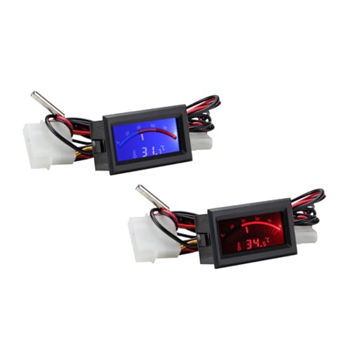 UTHCLO 2 Stück Eingebettetes Thermometer LCD Display Präzise Temperaturanzeige Geeignet für Küche und Kühlschrank Leicht Tragbar und Einfach Ablesbar Zuverlässiger Temperatursensor von UTHCLO