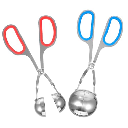 UTHCLO 2 Stück Fleischbällchenzange Aus Edelstahl Fleischbällchen Maker Zange Eisportionierer Küche Edelstahl Fleischbällchenform Fleischbällchen Maker Werkzeug von UTHCLO