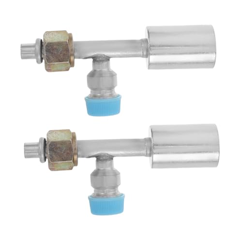 UTHCLO 2 Stück Gerader Aluminium-schlauchadapter mit Druckventil Abnehmbar für Auto-klimaanlagen Robuste Aluminiumkonstruktion Effizienter Kältemittelfluss Kompatibel für Fahrzeug und UTHCLO 2 Stück Gerader Aluminium-schlauchadapter mit Druckventil Abnehmbar für Auto-klimaanlagen Robuste Aluminiumkonstruktion Effizienter Kältemittelfluss Kompatibel für Fahrzeug und von UTHCLO