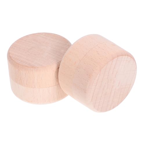 UTHCLO 2 Stück Holz Aufbewahrungsbox mit Fächern für Erste Zähne und Haarschnitt Natürlicher Holzlook Staubdicht Langlebig für Shower Jungen und Mädchen von UTHCLO