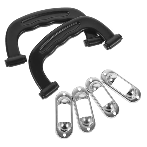 UTHCLO 2 Stück Koffergriff Ersatzgriff aus Robustem Kunststoff Ergonomisch Geformter Gepäckgriff mit Glatter Oberfläche Leicht und Langlebig Geeignet für Reisekoffer und Taschen Schwarz von UTHCLO