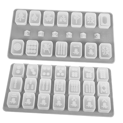 UTHCLO 2 Stück Kreative Silikon Mahjong Gießform für DIY Handwerk Epoxidharz Formen für Personalisierte Mahjong und Würfel Einfach zu Entformen Einzigartige Designs für Zufällige Farbe UTHCLO 2 Stück Kreative Silikon Mahjong Gießform für DIY Handwerk Epoxidharz Formen für Personalisierte Mahjong und Würfel Einfach zu Entformen Einzigartige Designs für Zufällige Farbe von UTHCLO