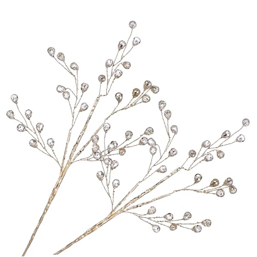 UTHCLO 2 Stück Künstliche Beerenzweige Weihnachtskranz Dekoration Weihnachtsbaum Schmuck Langlebig Realistisch Natürlicher Look für Adventskranz Raumdeko Tischgestaltung von UTHCLO