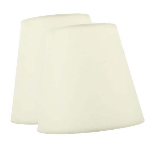 UTHCLO 2 Stück Lampenschirme Beige Langlebige Metallhalterung Einfache Montage Geeignet für Kronleuchter Wandlampen Stehlampen Wohn und Schlafzimmer Dekorative Lampenabdeckung von UTHCLO