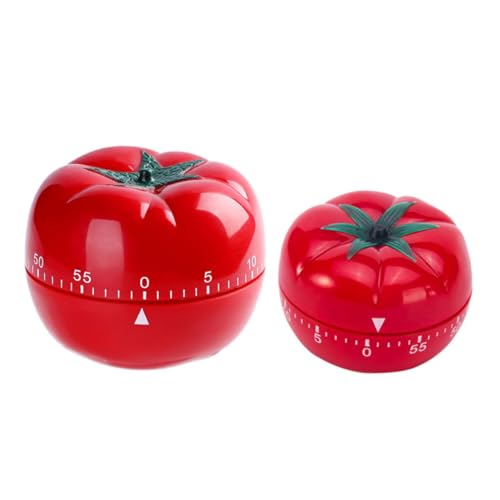 UTHCLO 2 Stück Mechanischer Küchentimer Minuten Countdown Küchenuhr aus Robustem Klare Alarmfunktion Einfache Bedienung Niedliches Design zum Kochen und Backen von UTHCLO