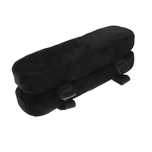 UTHCLO 2 Stück Memory Foam Bürostuhl Armlehnen Polster Atmungsaktive Gepolsterte Ellbogenauflagen Verbesserte rutschfest Ergonomisch für Arbeit und Gaming Schwarz von UTHCLO