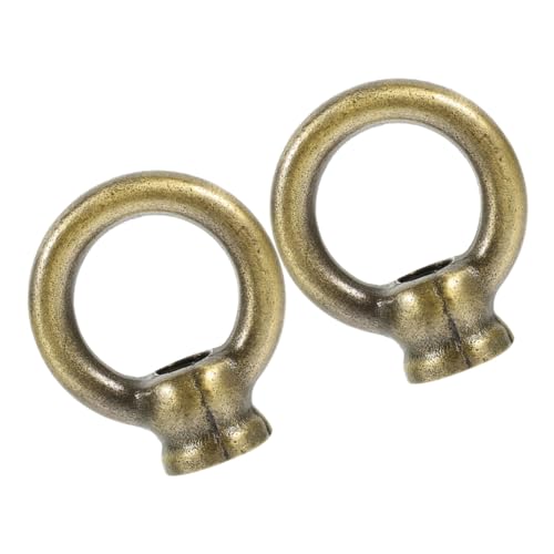 UTHCLO 2 Stück Metall Lampenknauf Hakenring für Lampenfassung Robustes Ring design zum Befestigen und Aufhängen von Tisch Stehlampen Einfache Installation Passend für Lampenschirme und von UTHCLO