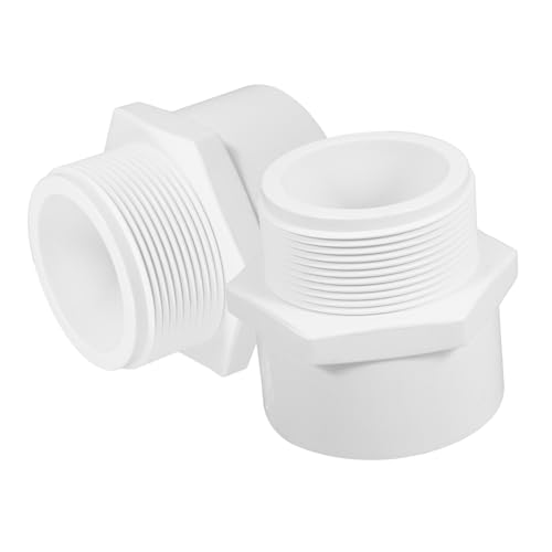 UTHCLO 2 Stück PVC Rohradapter Weiß Außengewinde PVC Material Hoher Schlagfestigkeit Geeignet für Kaltwasseranlagen Bewässerung Pools Vielseitiger Einsatz für Haus und Industrie UTHCLO 2 Stück PVC Rohradapter Weiß Außengewinde PVC Material Hoher Schlagfestigkeit Geeignet für Kaltwasseranlagen Bewässerung Pools Vielseitiger Einsatz für Haus und Industrie von UTHCLO