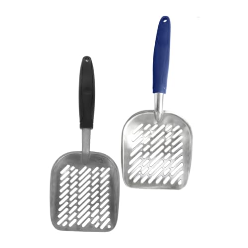 UTHCLO 2 Stück Schaufel für Haustierstreu Metallstreu Scoop Robuste große Streuschaufel Abfallschaufel Metall Katzenstreuschaufel aus Metall Katzenschaufel aus Müllschaufel Abs von UTHCLO