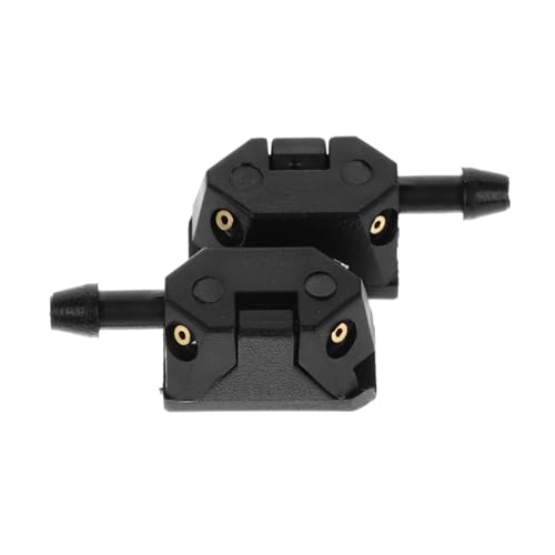 UTHCLO 2 Stück Scheibenwaschdüsen für Windschutzscheibe Rostbeständige Waschdüsen mit Starkem Sprühstrahl Einfache Montage ohne Werkzeug Langlebige Wischer Wasser Nozzle für Autopflege von UTHCLO