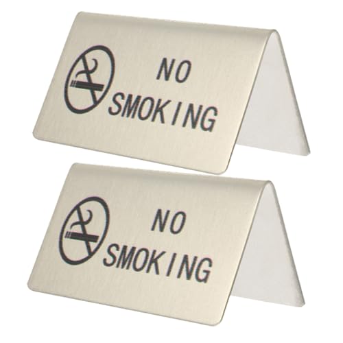 UTHCLO 2 Stück Teiliges Edelstahl Rauchverbotsschild Tischaufsteller Langlebig Sichtbares Nichtraucher Schild für Büro Zuhause Gastronomie Professionelles No Smoking Zeichen UTHCLO 2 Stück Teiliges Edelstahl Rauchverbotsschild Tischaufsteller Langlebig Sichtbares Nichtraucher Schild für Büro Zuhause Gastronomie Professionelles No Smoking Zeichen von UTHCLO