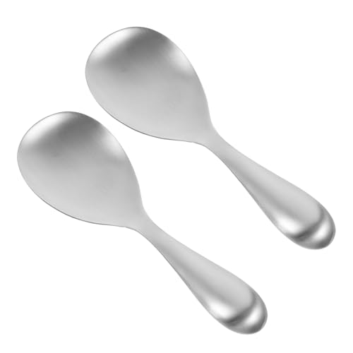 UTHCLO 2 Stück Teiliges Edelstahl Reislöffel Groß Langlebig Praktische Küchenlöffel für Reis und Servieren Spülmaschinengeeignet Silberfarben UTHCLO 2 Stück Teiliges Edelstahl Reislöffel Groß Langlebig Praktische Küchenlöffel für Reis und Servieren Spülmaschinengeeignet Silberfarben von UTHCLO