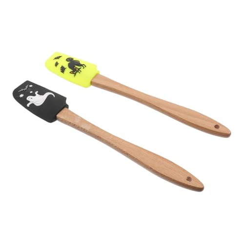 UTHCLO 2 Stück Teiliges Halloween Küchenutensilien mit Holzgriff Silikon Spachtel Ergonomisch Hitzebeständig Langlebig zum Backen und Teigschaben Inklusive Geist und Schwarzes Tier Muster UTHCLO 2 Stück Teiliges Halloween Küchenutensilien mit Holzgriff Silikon Spachtel Ergonomisch Hitzebeständig Langlebig zum Backen und Teigschaben Inklusive Geist und Schwarzes Tier Muster von UTHCLO