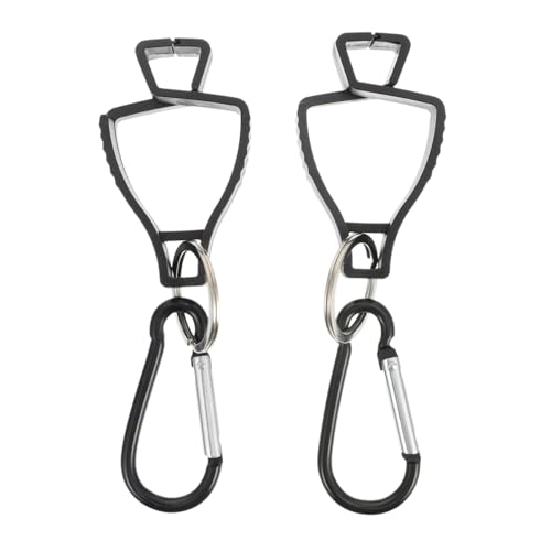 UTHCLO 2 Stück Teiliges Outdoor Handschuhclip mit Multifunktionalem Haken Robuster Gürtelhalter für Arbeitshandschuhe Einfach zu Befestigen und Vielseitig als Karabiner oder Halter von UTHCLO