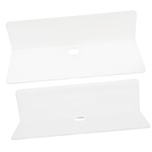 UTHCLO 2 Stück Teiliges Transparentes Wandregal Schweberegal Wandmontage Kleines Aufbewahrungsregal für Wohnzimmer Bad Küche Kratzfest Leicht Zu Reinigen Platzsparend Stabiles Design von UTHCLO