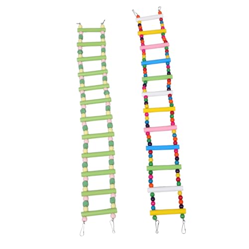 UTHCLO 2 Stück Teiliges Vogelspielzeug Parrot Leiter aus Ungiftigem Holz Bunte Macaron Farben Einfache Installation Kletterleiter und Schaukel für Wellensittiche Nymphensittiche und UTHCLO 2 Stück Teiliges Vogelspielzeug Parrot Leiter aus Ungiftigem Holz Bunte Macaron Farben Einfache Installation Kletterleiter und Schaukel für Wellensittiche Nymphensittiche und von UTHCLO