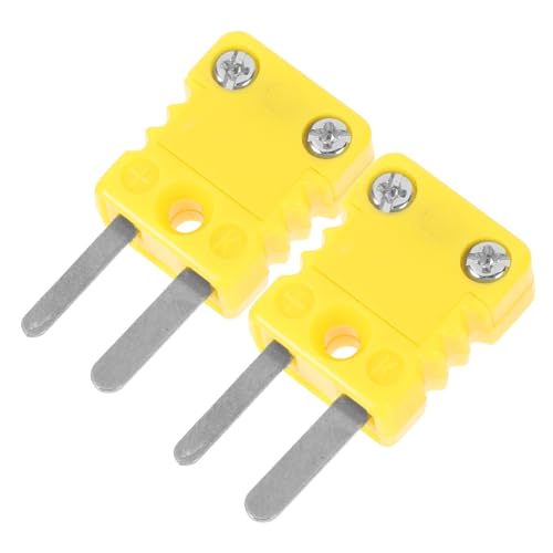 UTHCLO 2 Stück Thermoelement K Stecker Adapter Kunststoff Schnellverbinder Hohe Präzision Robuste Isolierung für Temperaturmessung Einfache Montage Langlebig und Zuverlässig von UTHCLO