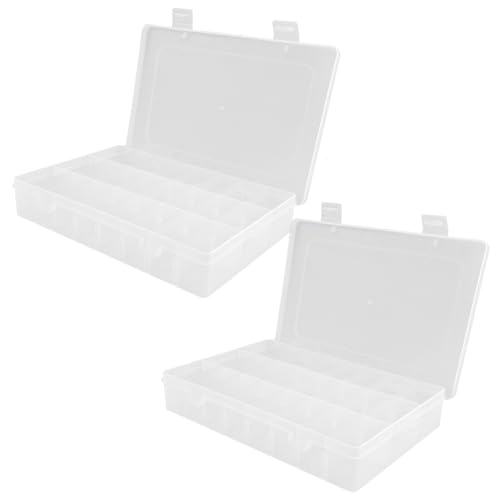UTHCLO 2 Stück Transparent Fächer Kunststoff Aufbewahrungsbox Multi Grid Organizer für Schmuckperlen Bastelmaterial Büro Küche Wohnzimmer Stabiles Material Kompakt und Vielseitig UTHCLO 2 Stück Transparent Fächer Kunststoff Aufbewahrungsbox Multi Grid Organizer für Schmuckperlen Bastelmaterial Büro Küche Wohnzimmer Stabiles Material Kompakt und Vielseitig von UTHCLO