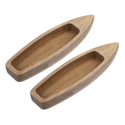 UTHCLO 2 Stück Unfertiges Holzboot Modell Leichte Miniatur Holzkanu Dekoration für Schreibtisch Wohnzimmer und Büro Rustikales Design Vielseitiges Nautisches Wohnaccessoire von UTHCLO