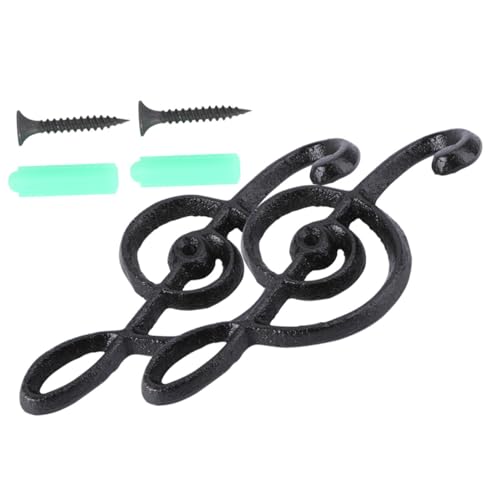 UTHCLO 2 Stück Vintage Gusseisen Wandhaken Musiknoten Design Robuste Wandaufhänger für Tür und Wand Ölbeständig Vielseitig für Garderobe Schlüssel Taschen Schals Hüte Bad Küche UTHCLO 2 Stück Vintage Gusseisen Wandhaken Musiknoten Design Robuste Wandaufhänger für Tür und Wand Ölbeständig Vielseitig für Garderobe Schlüssel Taschen Schals Hüte Bad Küche von UTHCLO