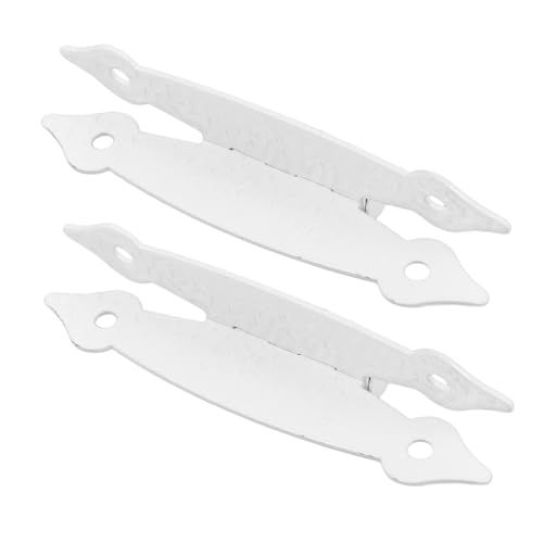 UTHCLO 2 Stück Vintage Möbelscharniere Antike Flügel Scharniere aus Eisen für Schranktüren Robuste Box Scharniere mit Einfachem Design Schnelle Montage Weiß Lackiert für Möbel und von UTHCLO