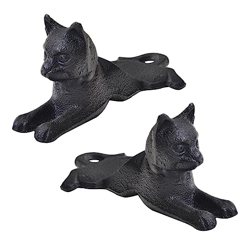 UTHCLO 2 Stück Vintage Türstopper aus Gusseisen in Katzenform Winddicht Rutschfest Robust für Holz Betonböden Dekorativer Türkeil für Haus und Büro von UTHCLO